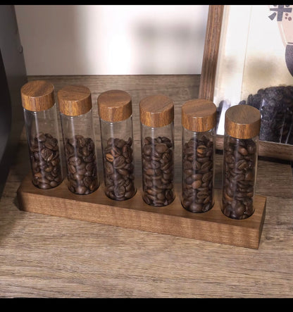 Tea display with an airtight lid