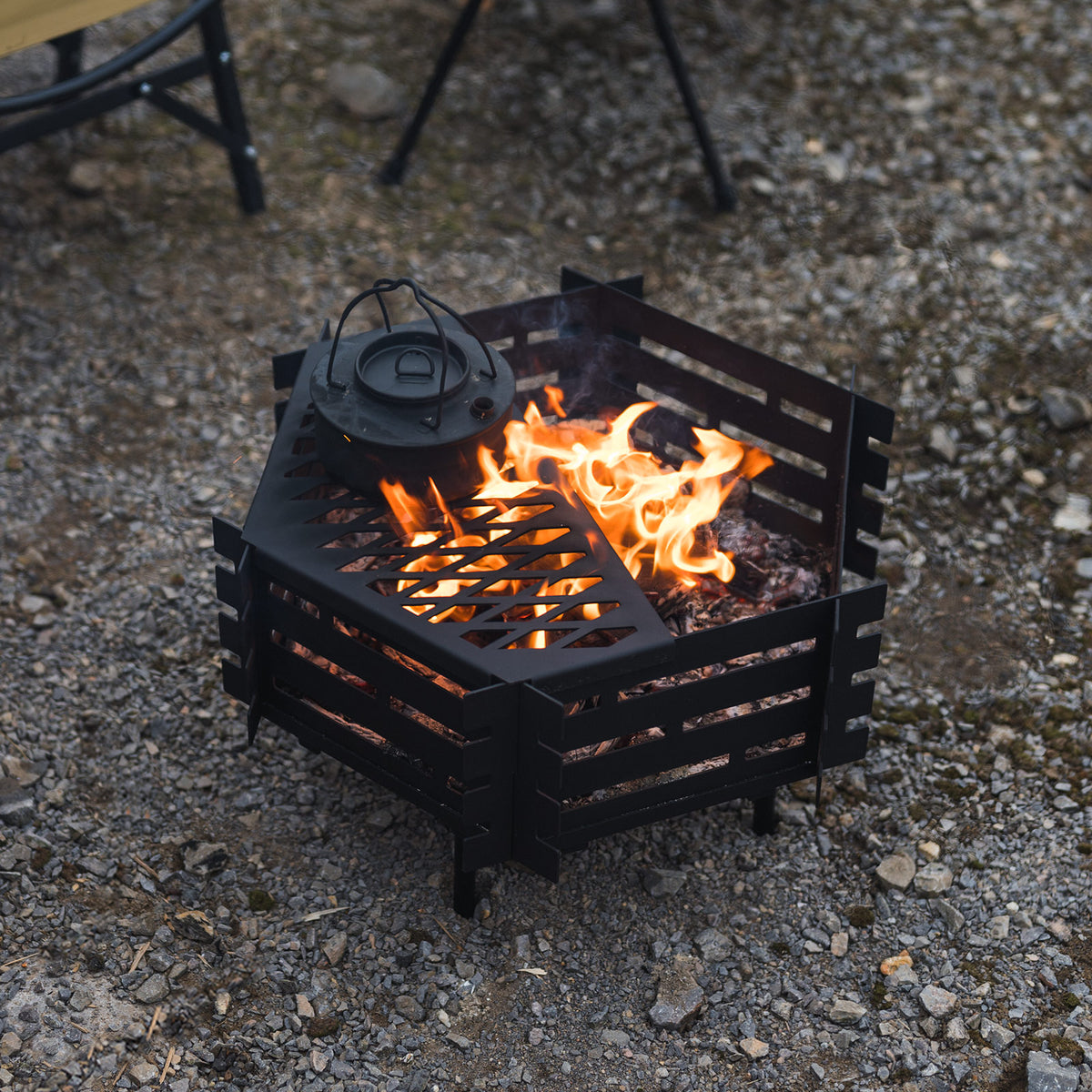 A fireplace for a fire